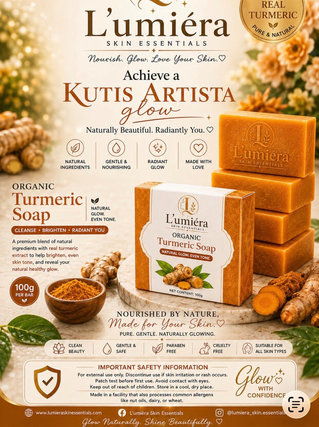 HANDMADE TURMERIC ESSENTIAL OIL SOAL HANDMADE TURMERIC ESSENTIAL OIL SOAL