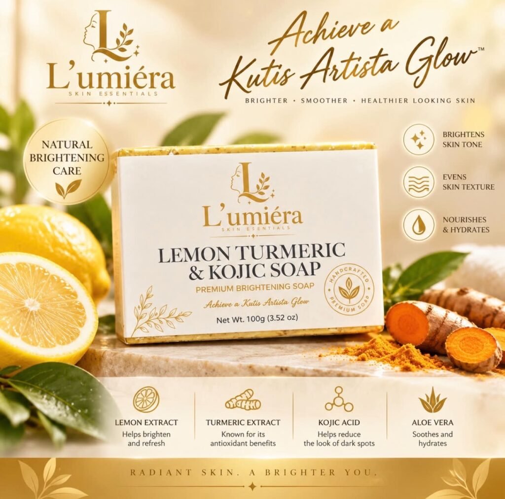 Lemon Turmeric & Kojic Soap 100g